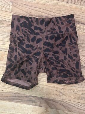 Old Navy Brown and Black Animal Print Mini Shorts